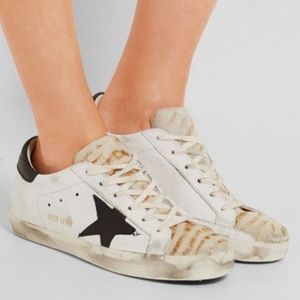 Golden Goose Super Star Low-top Animal-print Leather Trainers size 39